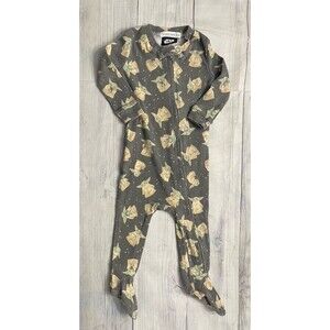 Pottery Barn Kids PBK Baby Yoda Cotton Footed Pajamas Sleeper, Size 6-9 months